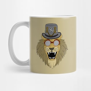 Roaring Steampunk Lion Mug